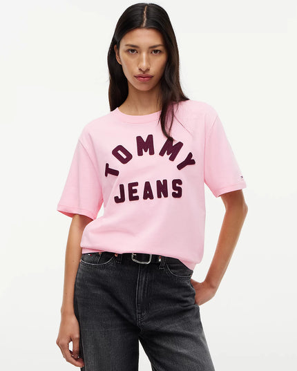TJW Textured Logo T-Shirt - Pink Sugar
