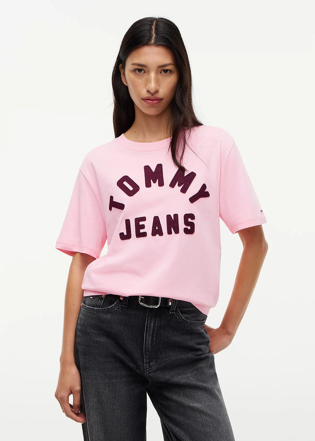 TJW Textured Logo T-Shirt - Pink Sugar