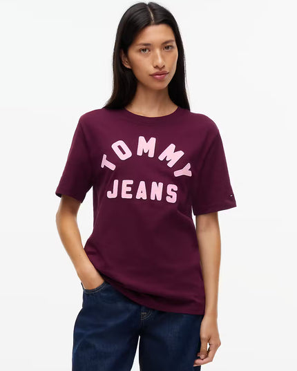 TJW Textured Logo T-Shirt - Calypso Berry