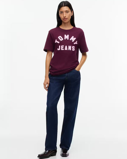 TJW Textured Logo T-Shirt - Calypso Berry