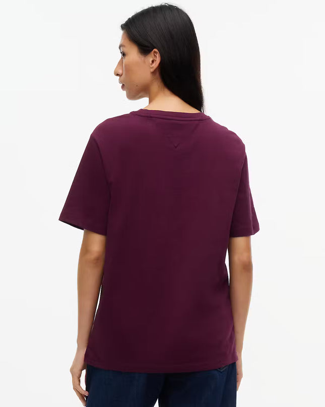 Textured Logo T-Shirt - Calypso Berry