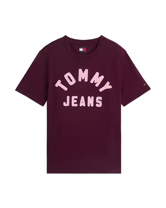 Textured Logo T-Shirt - Calypso Berry