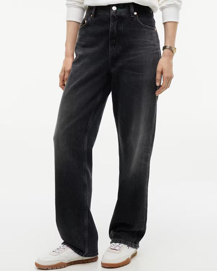 TJW Layla High Rise Straight Black Jeans