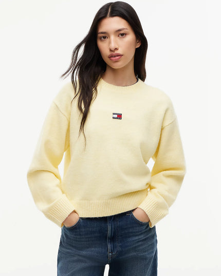 Tommy Badge Fluffy Jumper With Alpaca - Day Lily