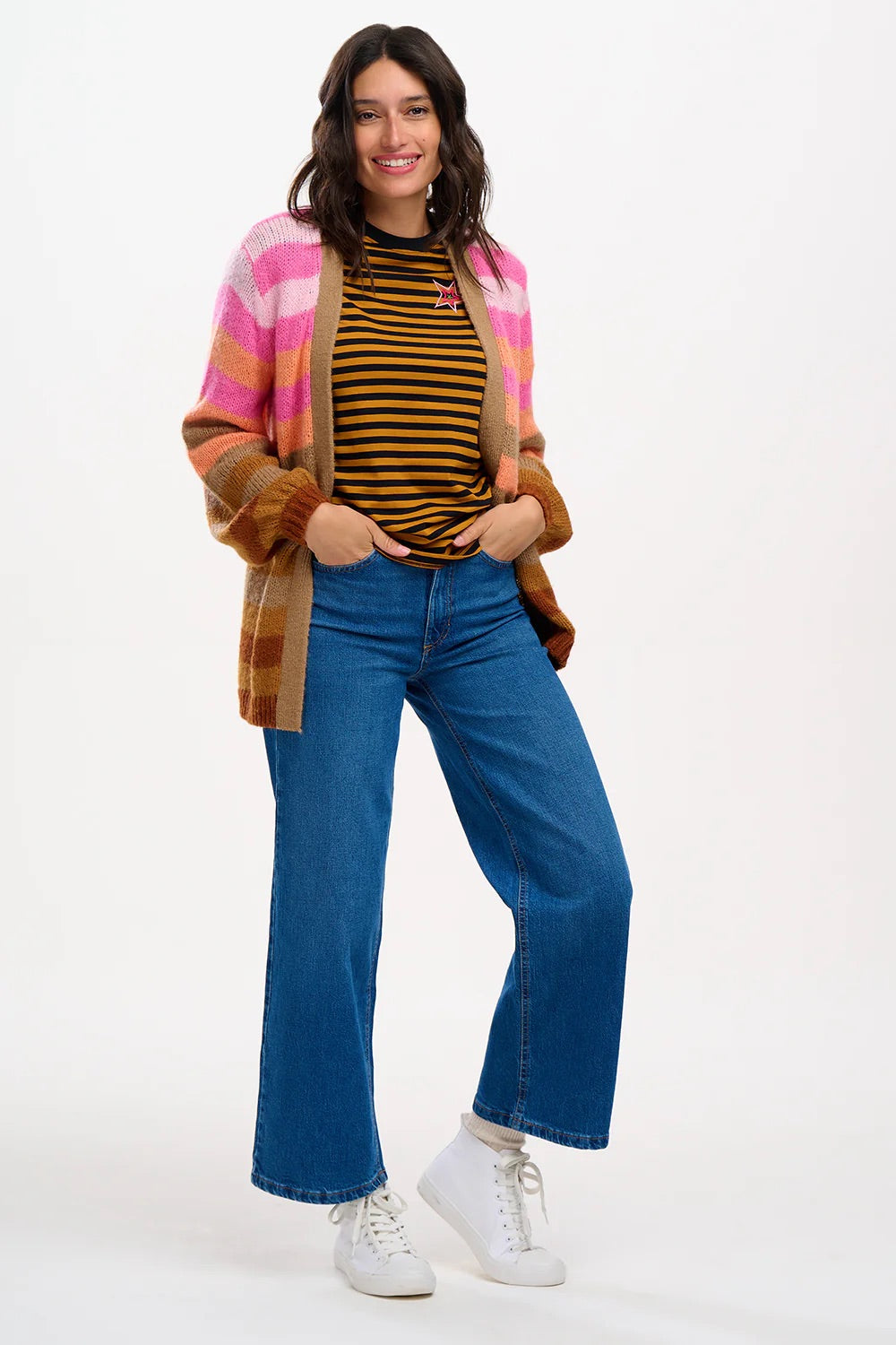 Sugarhill Brighton - Yvette Cardigan - Multi, Ombré Stripe