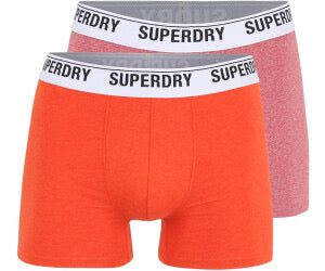 Superdry 2 Pack Organic Cotton Boxer Set - Red Mark/Orange