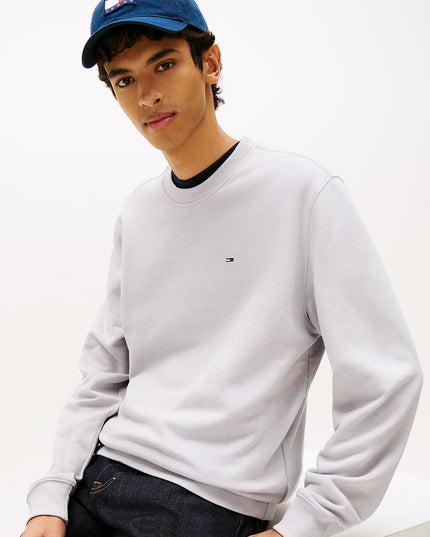 Tommy Flag Brushed Fleece Sweatshirt - Helium