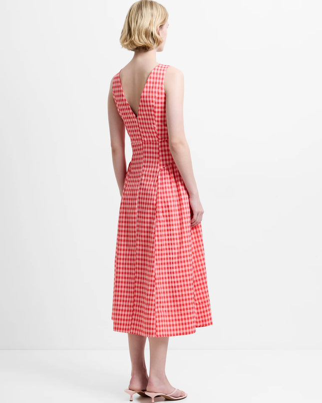 Sheila Voluminous Midi Dress - Watermelon Red