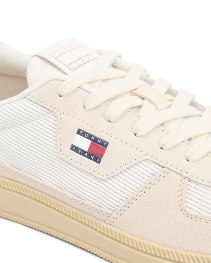 TJM Greenwich Mixed Edge Sneaker - Newsprint