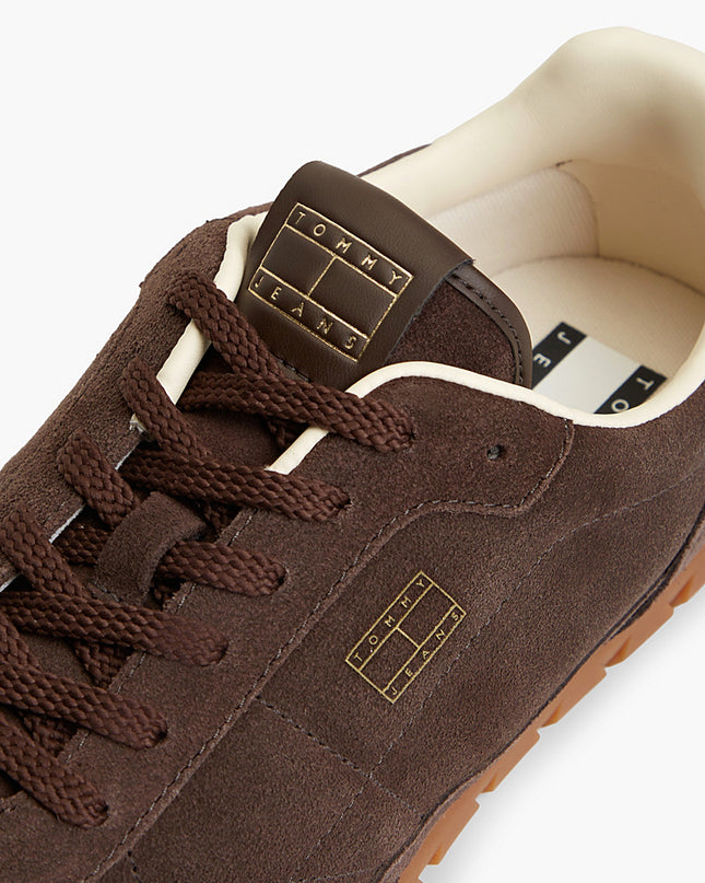 Tommy Jeans Low Suede Runner Deep Brown