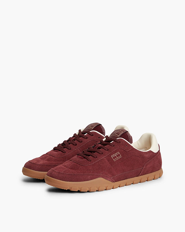 Tommy Jeans Low Suede Runner Oxblood
