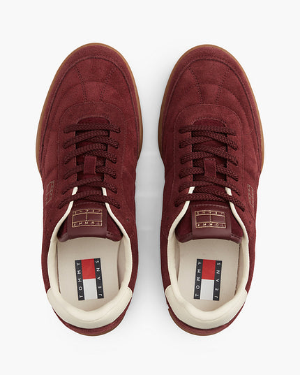 Tommy Jeans Low Suede Runner Oxblood