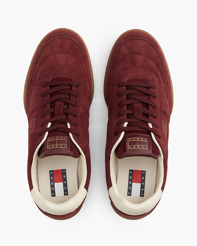 Tommy Jeans Low Suede Runner Oxblood
