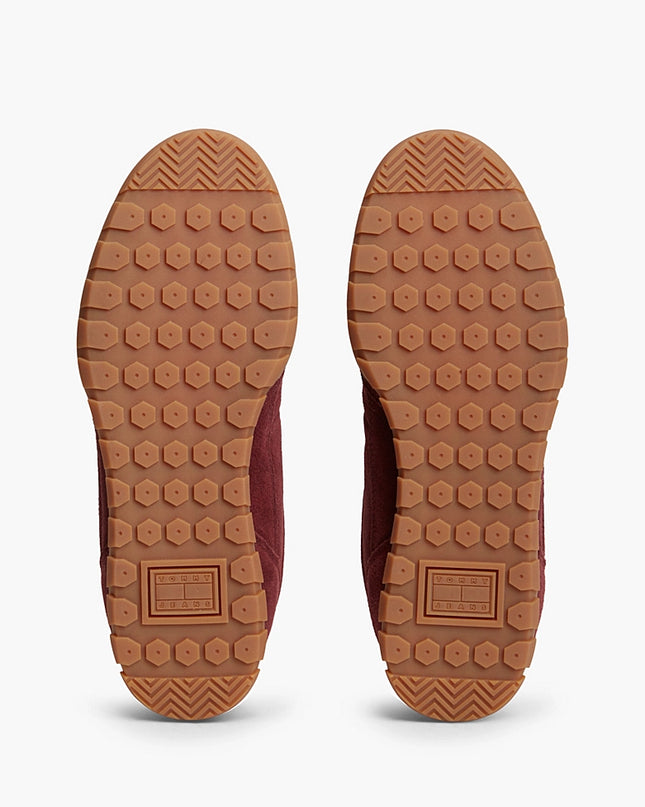 Tommy Jeans Low Suede Runner Oxblood
