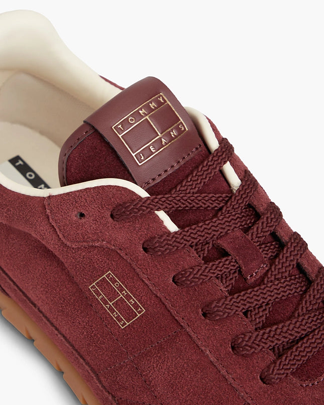 Tommy Jeans Low Suede Runner Oxblood