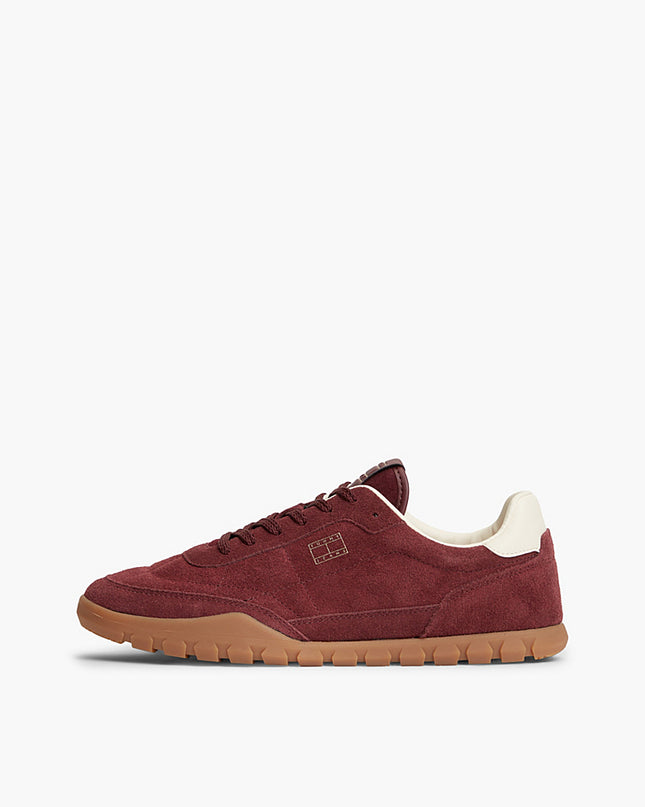Tommy Jeans Low Suede Runner Oxblood