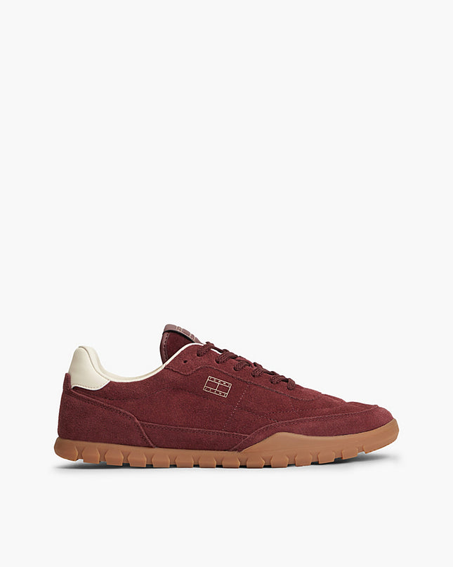 Tommy Jeans Low Suede Runner Oxblood