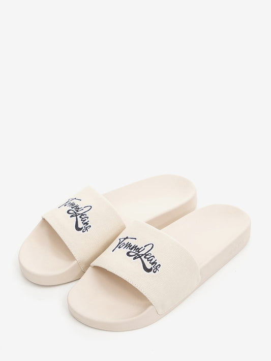 Tommy Hilfiger Signature Graphic Pool Slides - Calco