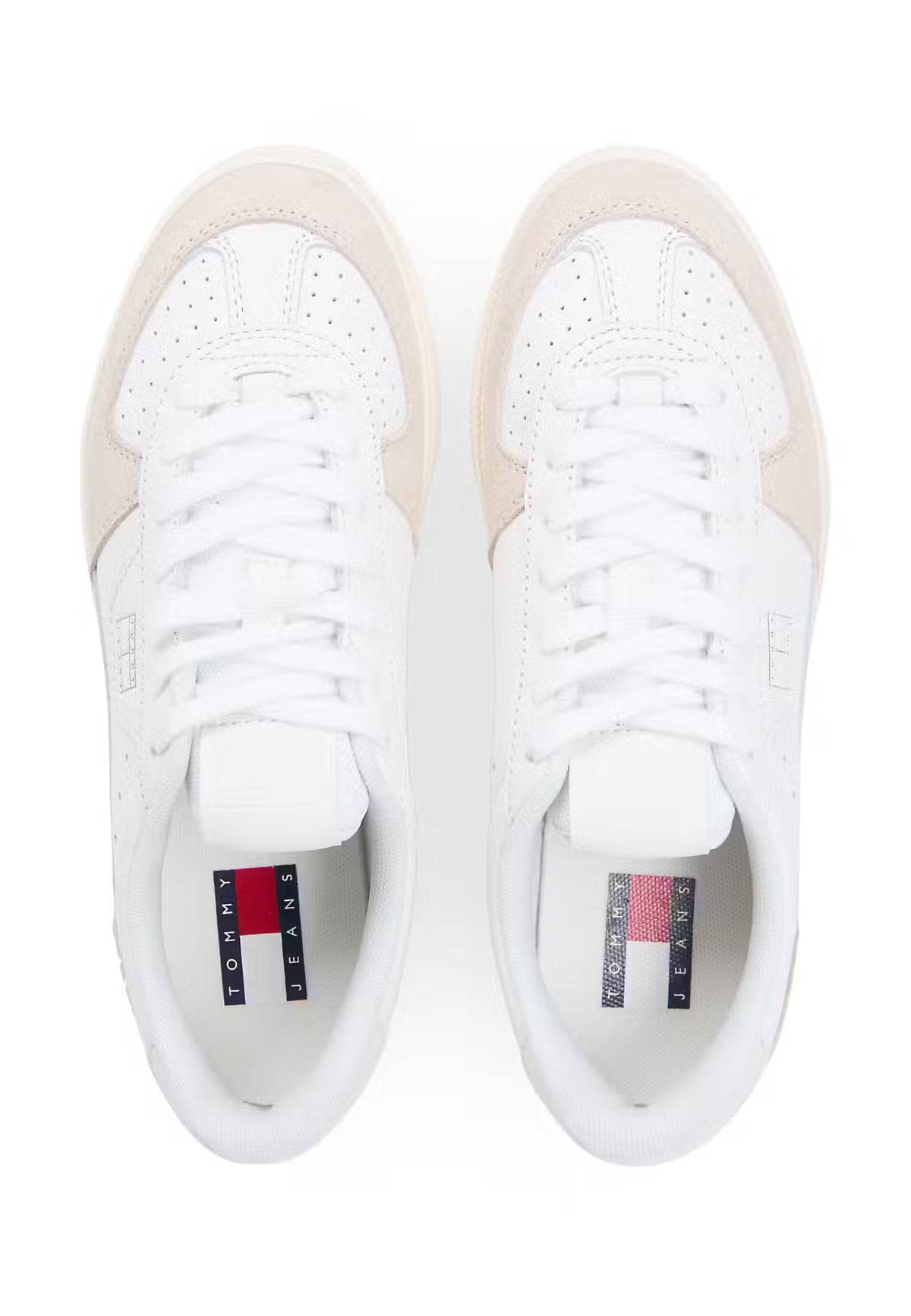 Greenwich Tonal Edge Leather Sneaker- Ecru/Newsprint