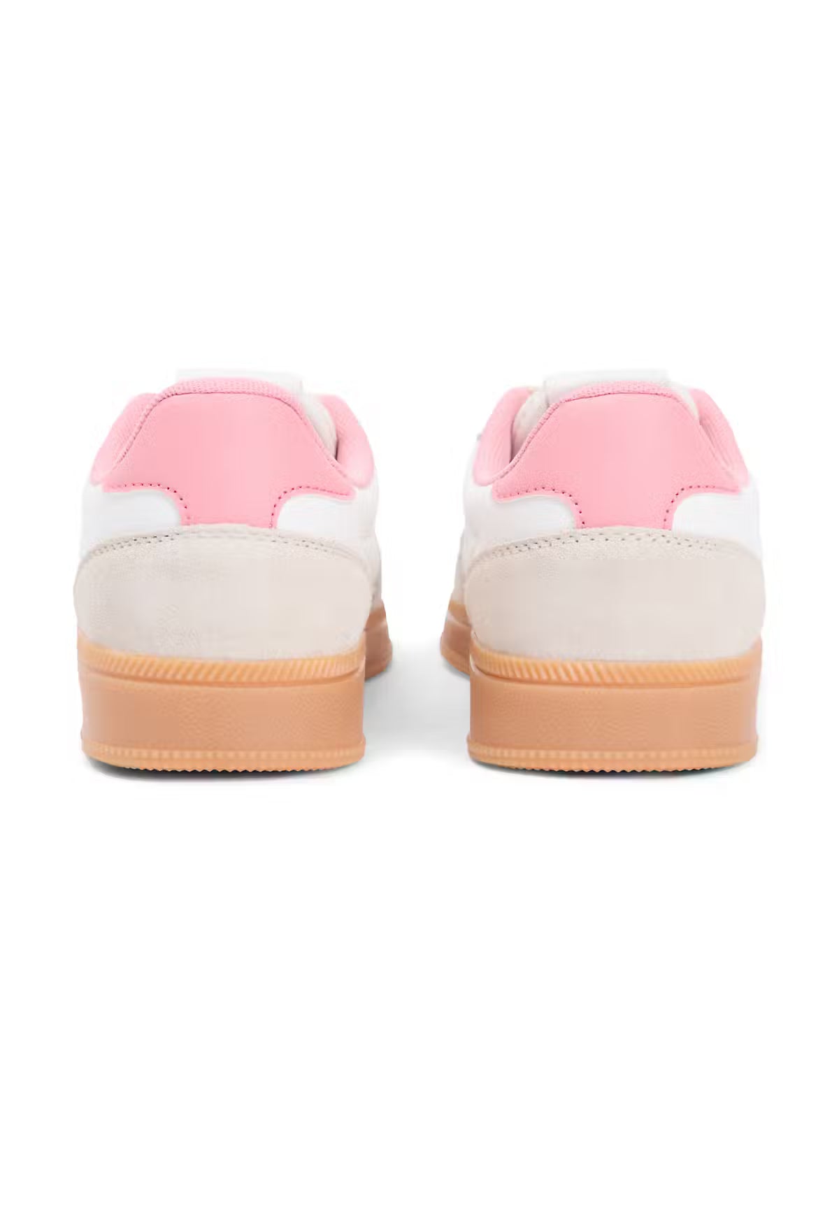 Greenwich Tonal Edge Leather Sneaker- Ivory/Enchanted Pink