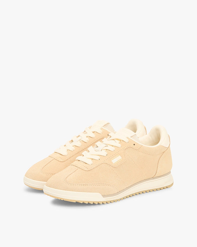 Low Profile Suede Serrated Trainers - Trench