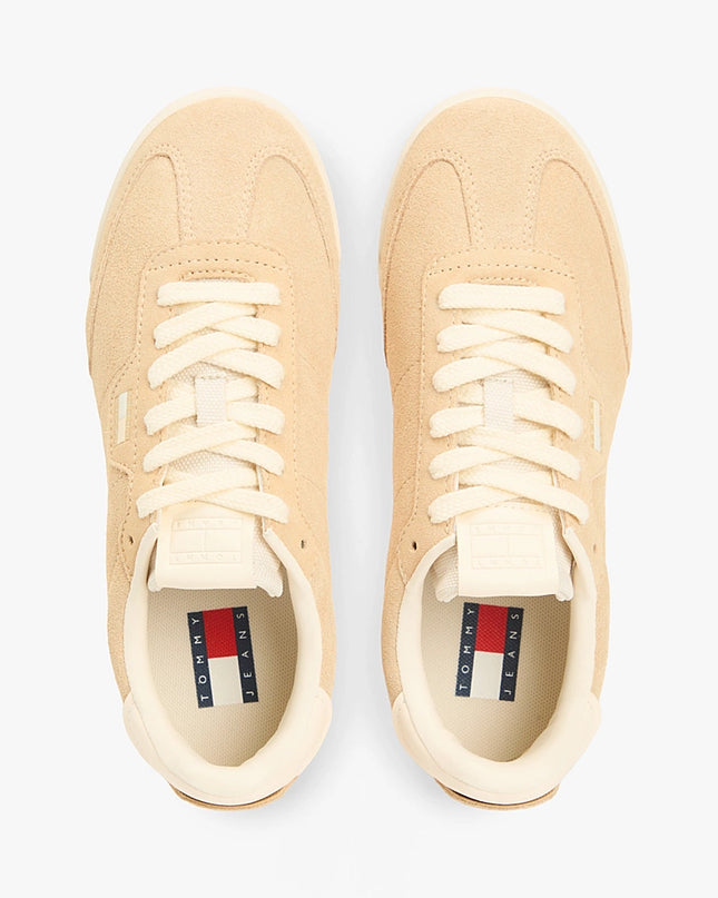 Low Profile Suede Serrated Trainers - Trench