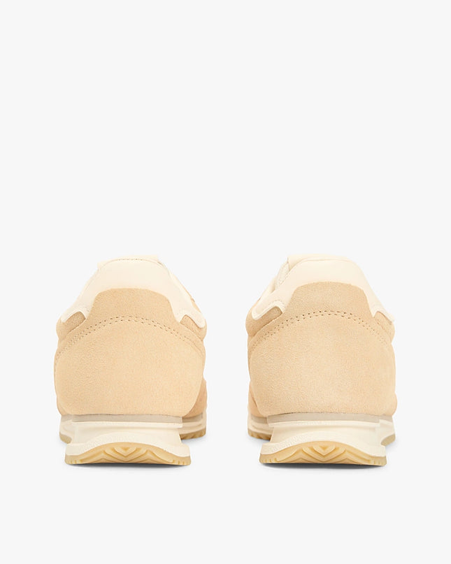 Low Profile Suede Serrated Trainers - Trench