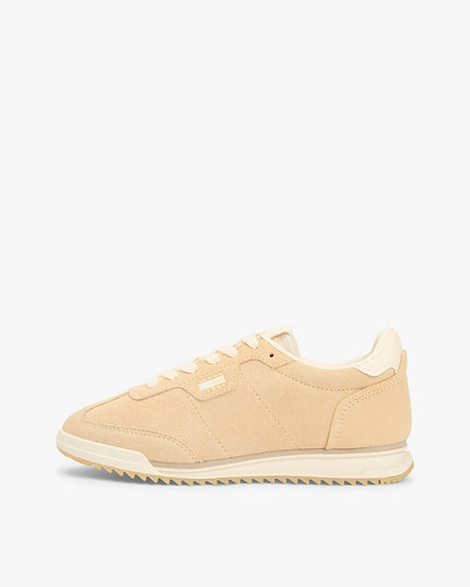 Low Profile Suede Serrated Trainers - Trench