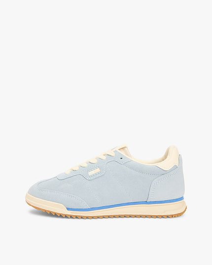Low Profile Suede Serrated Trainers - Soring Skies