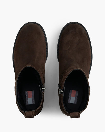 Suede Soft Outsole Chelsea Boots - Deep Brown