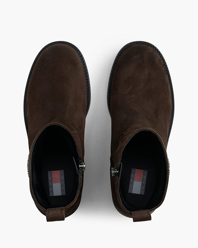 Suede Soft Outsole Chelsea Boots - Deep Brown