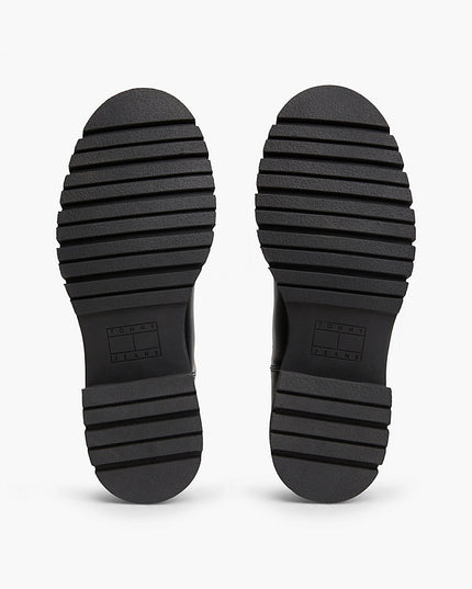 Leather Cleat Chelsea Boots - Black