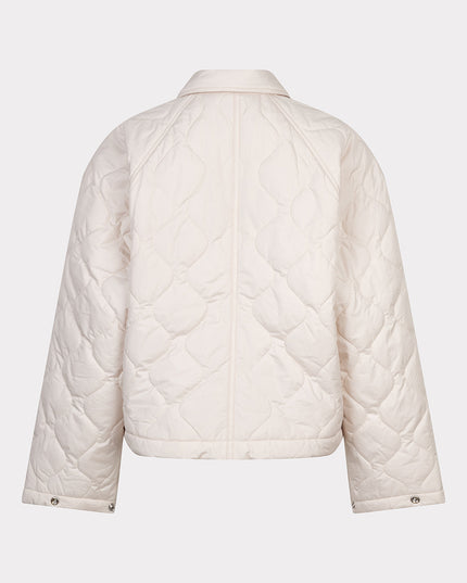 EsQualo Short Quilted Jacket - Light Sand