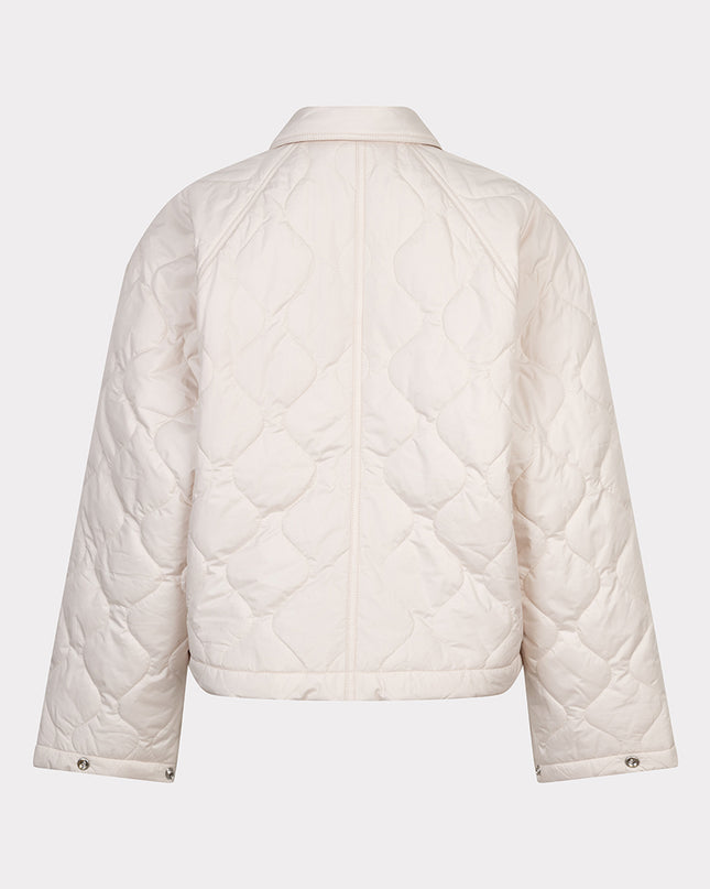 EsQualo Short Quilted Jacket - Light Sand