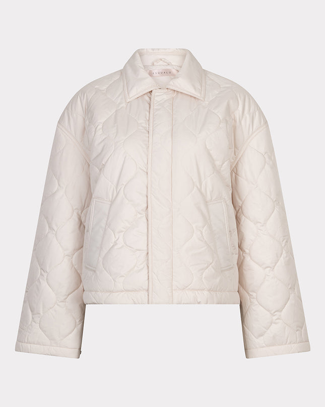 EsQualo Short Quilted Jacket - Light Sand