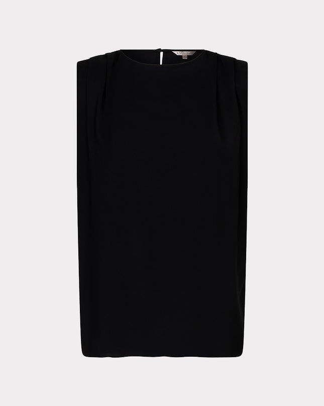 EsQualo Crinkle Modal Top - Black