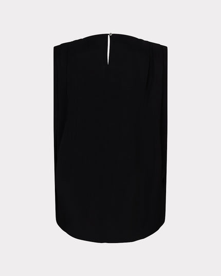 EsQualo Crinkle Modal Top - Black