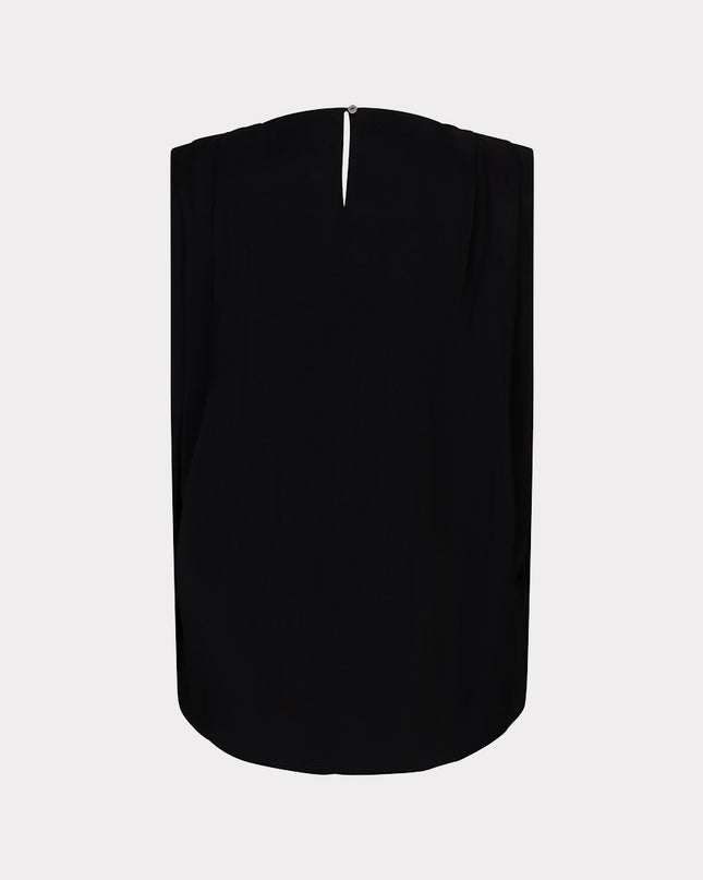 EsQualo Crinkle Modal Top - Black