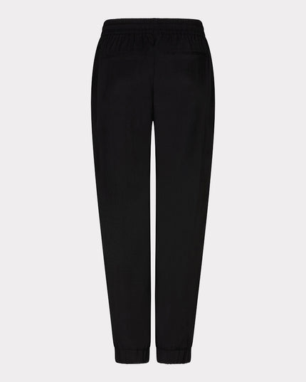 EsQualo Crinkle Modal Trousers - Black