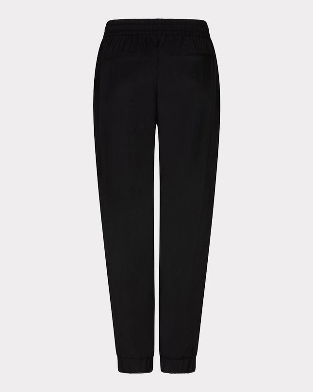 EsQualo Crinkle Modal Trousers - Black