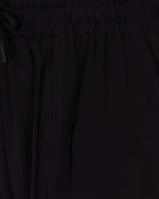 EsQualo Crinkle Modal Trousers - Black