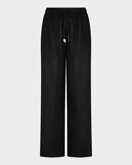 EsQualo Linen Trouser - Black