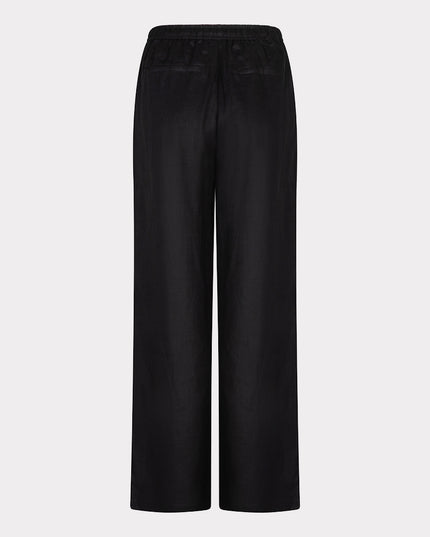 EsQualo Linen Trouser - Black