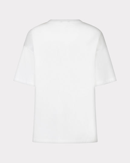 EsQualo Embellished Cotton T-Shirt - White