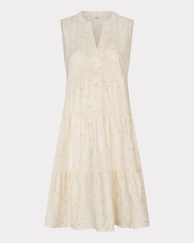 Embroidered Sequin Dress - Light Sand