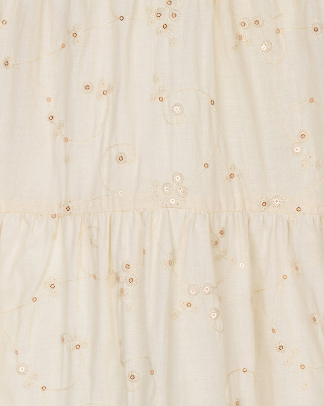 Embroidered Sequin Dress - Light Sand