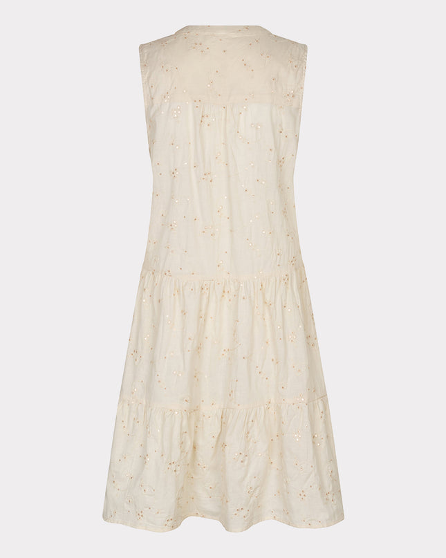 Embroidered Sequin Dress - Light Sand