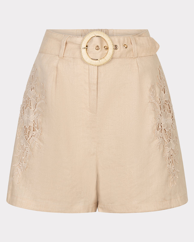 EsQualo Linen Shorts - Sand