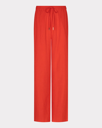 EsQualo Fancy Crinkle Trouser - Red