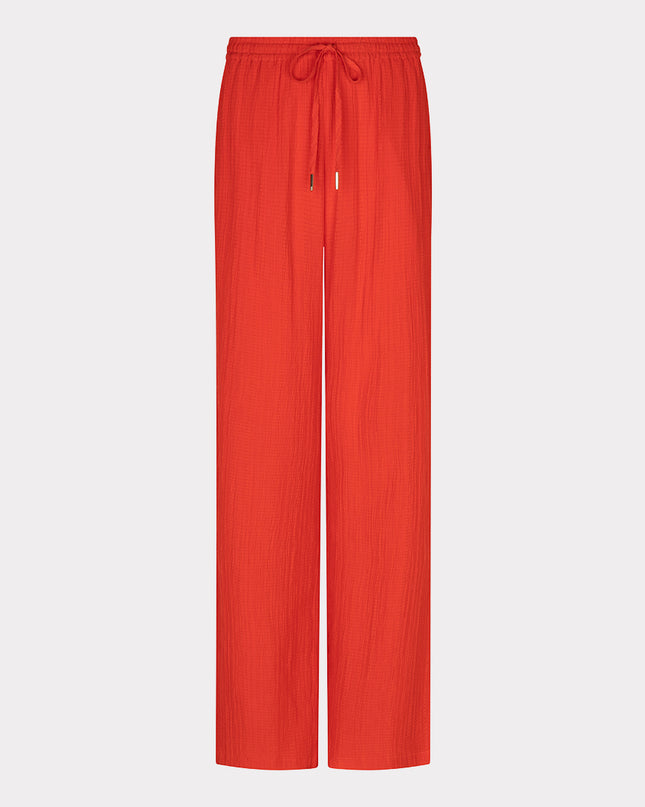 EsQualo Fancy Crinkle Trouser - Red